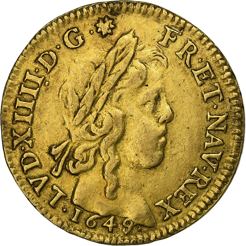 Francja, Louis XIV, Louis d'or à la mèche longue, 1649/48, Paris