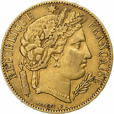 France, 20 Francs, Cérès, 1851, Paris, Or, TTB+, Gadoury:1059, KM:762