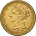 United States, $5, Half Eagle, Coronet Head, 1882, U.S. Mint, Gold, AU(55-58)