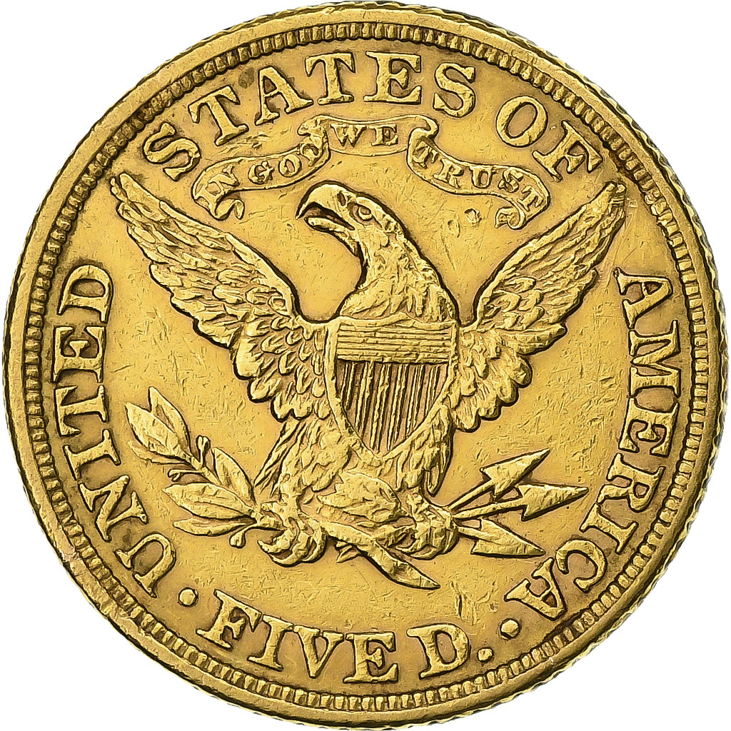 United States, $5, Half Eagle, Coronet Head, 1885, U.S. Mint, Gold, AU(50-53)