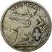 Suiza, 2 Francs, 1863, Bern, Plata, BC+, KM:10a