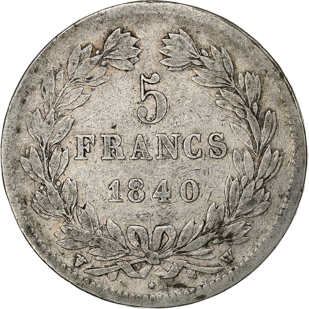 France, Louis-Philippe I, 5 Francs, 1840, Lille, Silver, VF(30-35), Gadoury:678