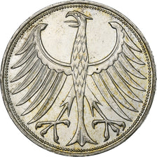 GERMANY - FEDERAL REPUBLIC, 5 Mark, 1965, Hambourg, Silver, AU(55-58), KM:112.1