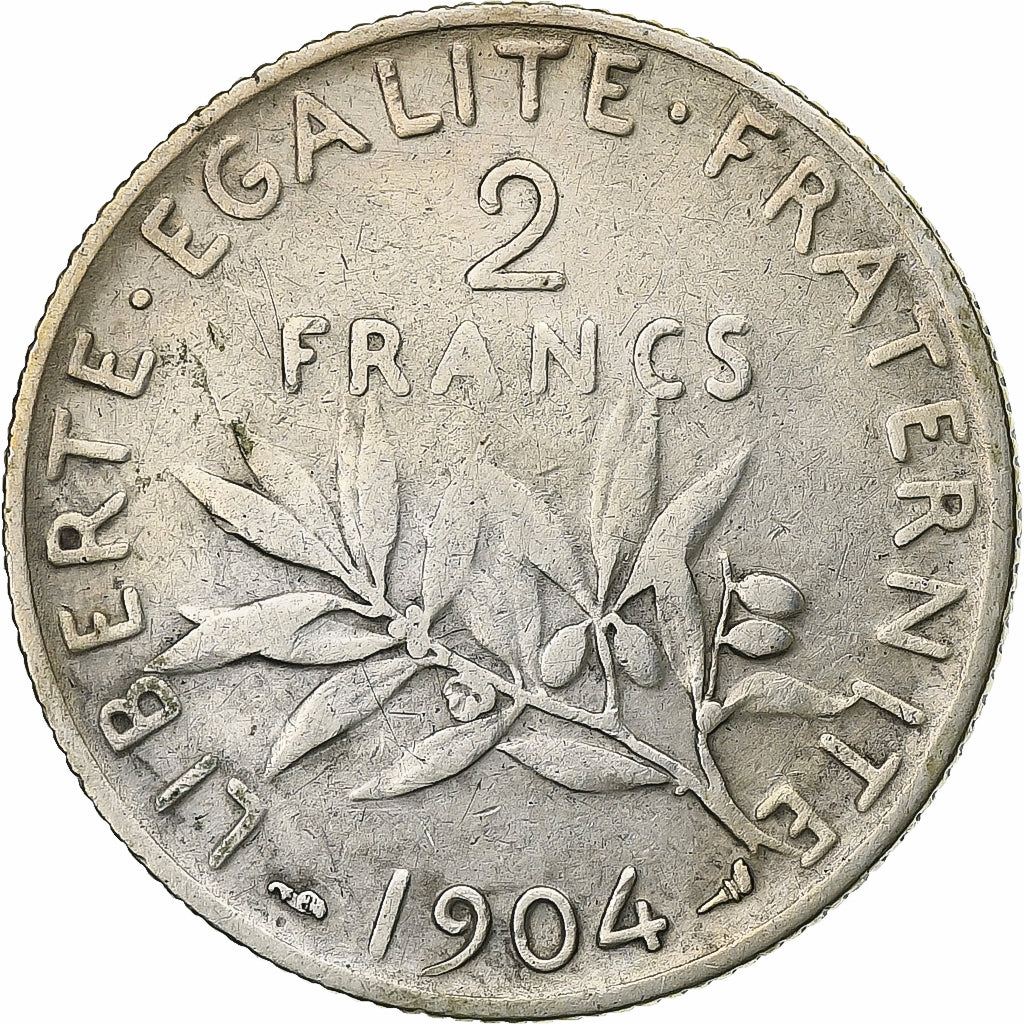 France, 2 Francs, Semeuse, 1904, Paris, Argent, TTB, Gadoury:532, KM:845.1