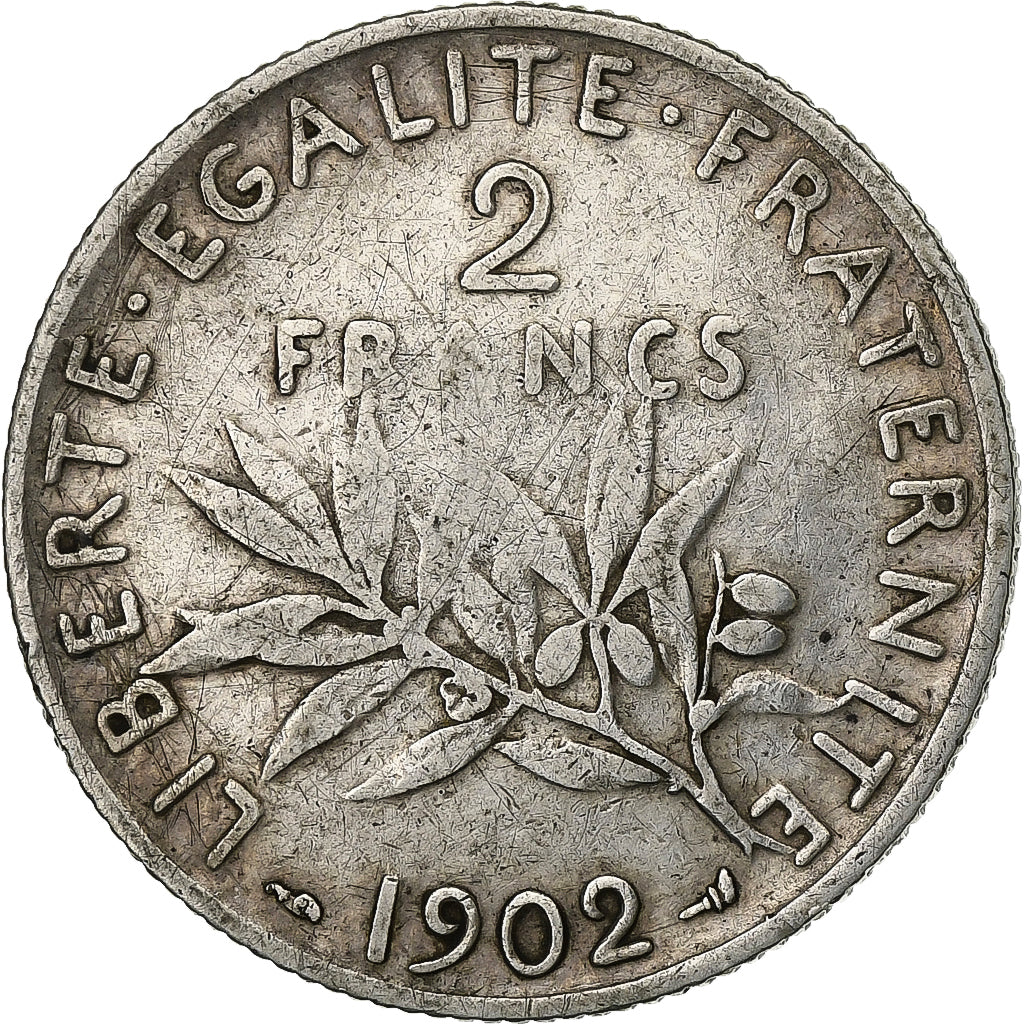 France, 2 Francs, Semeuse, 1902, Paris, Argent, TTB, Gadoury:532, KM:845.1