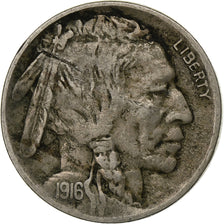 Vereinigte Staaten, 5 Cents, Buffalo, 1916, U.S. Mint, Kupfer-Nickel, SS, KM:134
