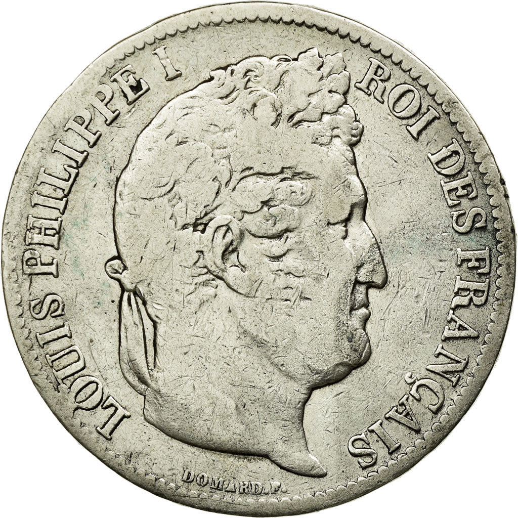 Moneta, Francia, Louis-Philippe, 5 Francs, 1831, Marseille, B+, Argento