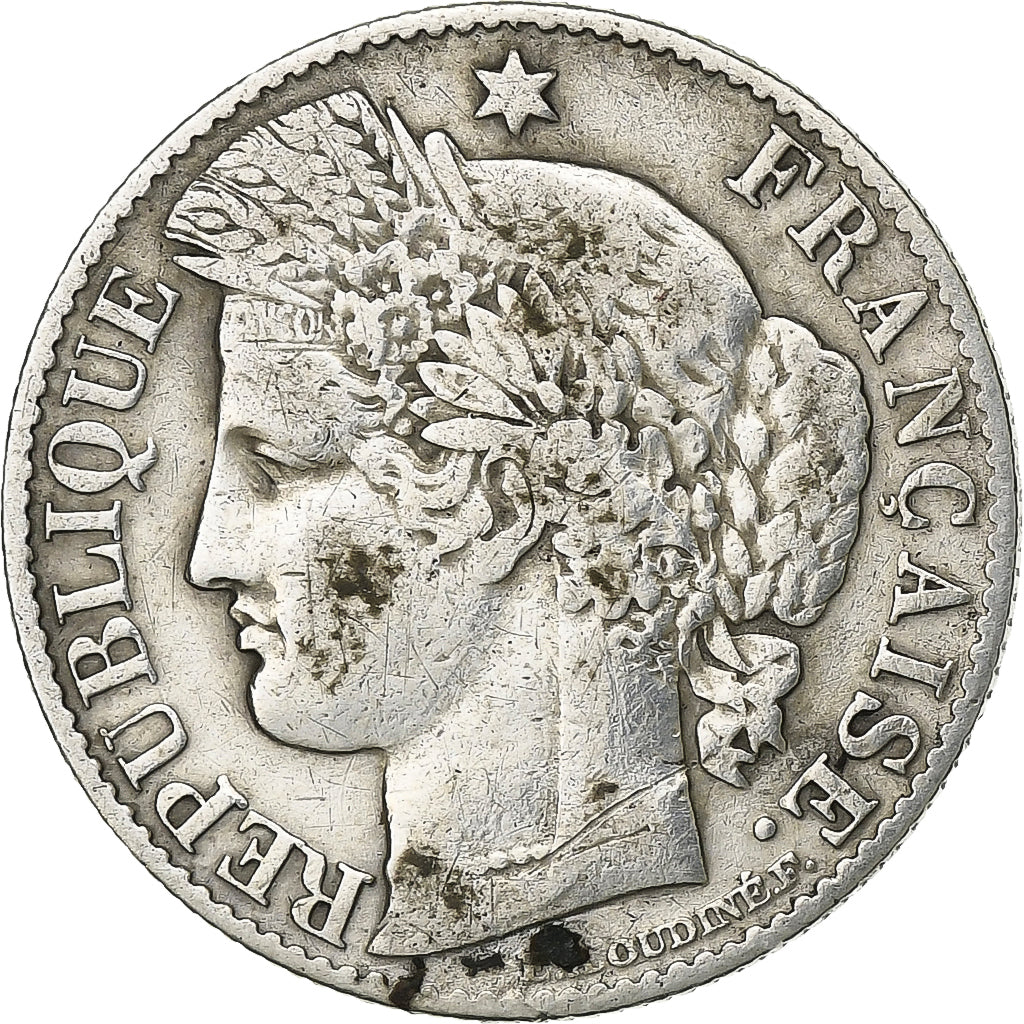 France, 50 Centimes, Cérès, 1888, Paris, Silver, VF(30-35), Gadoury:419a