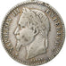 France, Napoleon III, 50 Centimes, 1866, Strasbourg, Silver, VF(20-25)