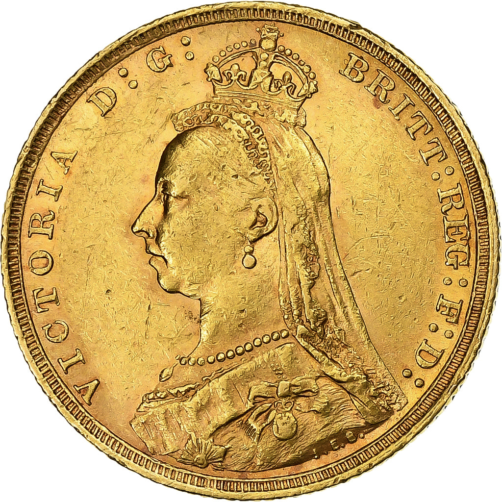 Australia, Victoria, Sovereign, 1892, Sydney, Gold, AU(50-53), KM:10