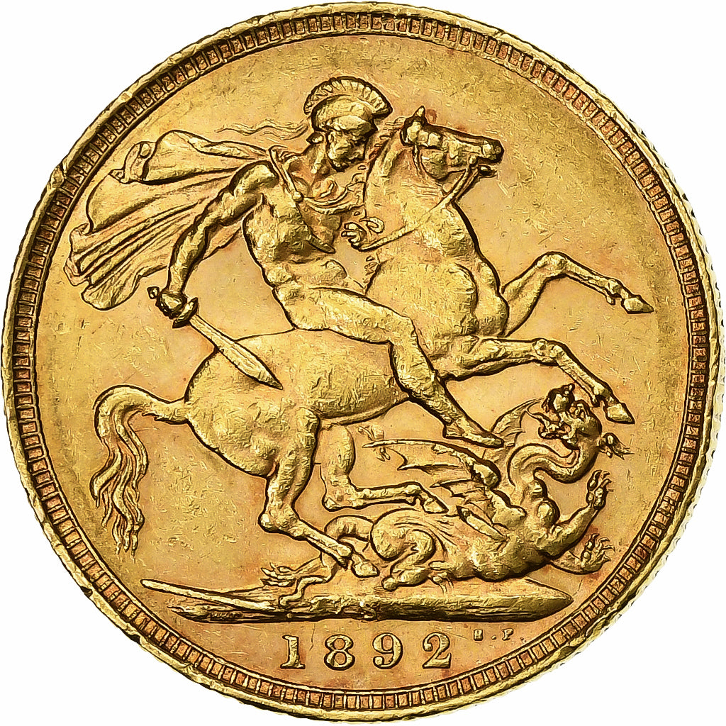 Australia, Victoria, Sovereign, 1892, Sydney, Gold, AU(50-53), KM:10