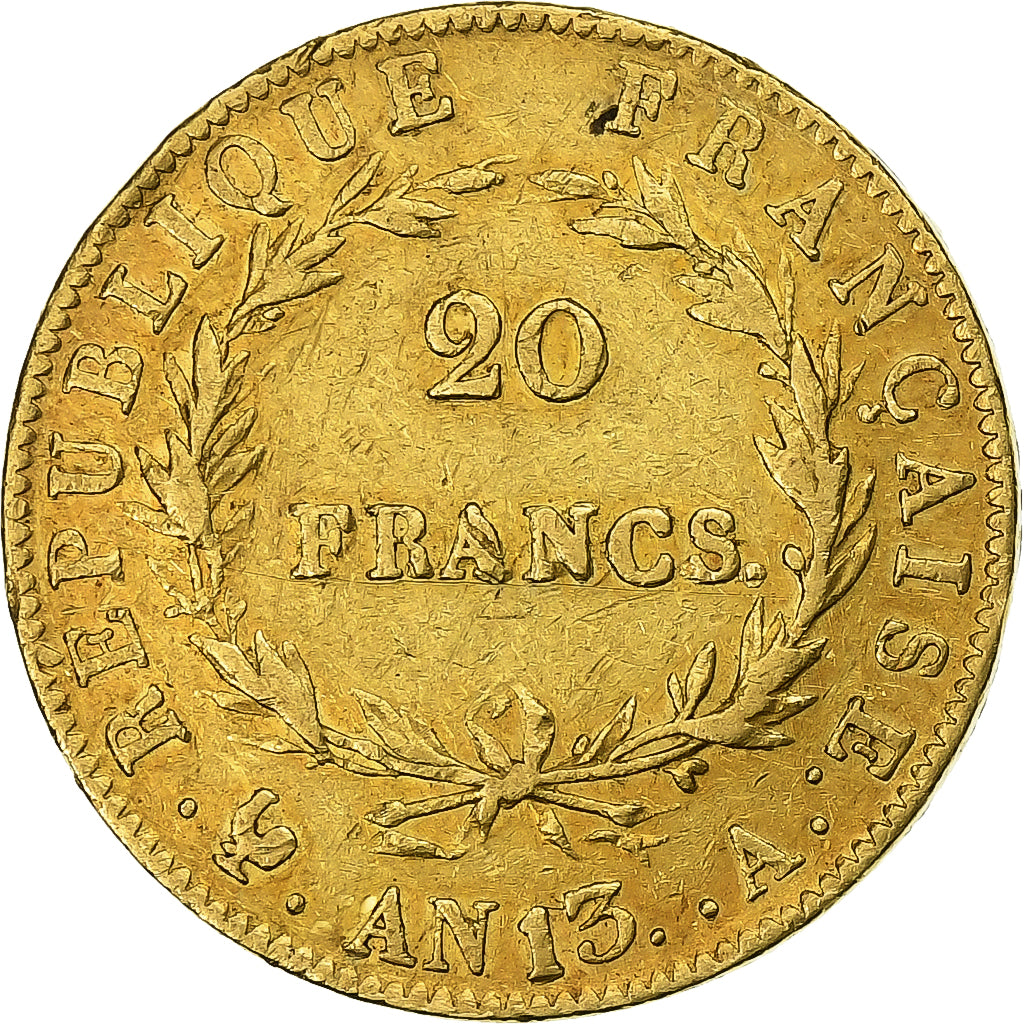 France, Napoléon I, 20 Francs, An 13 (1805), Paris, Or, TTB, Gadoury:1022