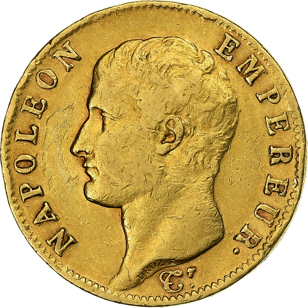 Francja, Napoleon I, 20 Francs, 1806, Paris, Złoto, EF(40-45), Gadoury:1023