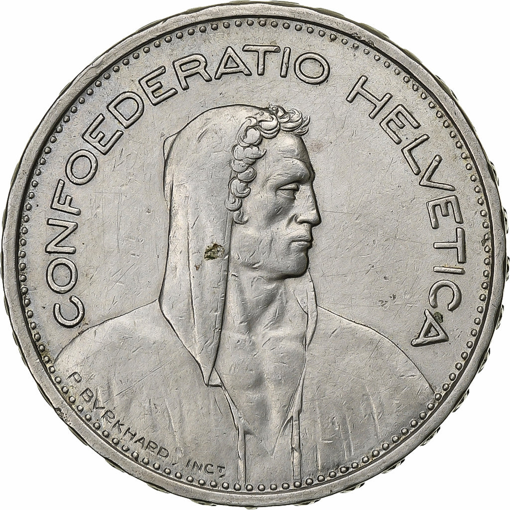Svizzera, 5 Francs, 1933, Bern, Argento, BB+, KM:40