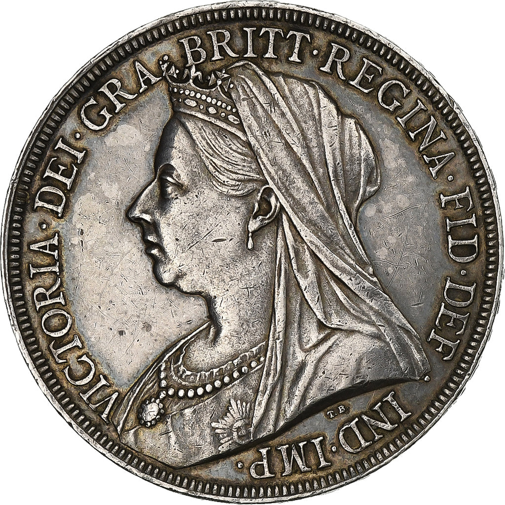 Great Britain, Victoria, Crown, 1894, Rare, Silver, AU(55-58), KM:783
