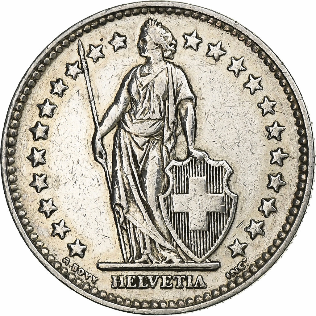 Switzerland, 2 Francs, 1940, Bern, Silver, AU(50-53), KM:21