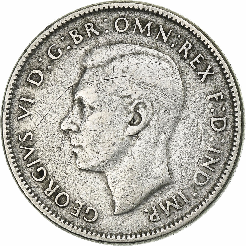 Australia, George VI, Florin, 1947, Melbourne, Silver, EF(40-45), KM:40a