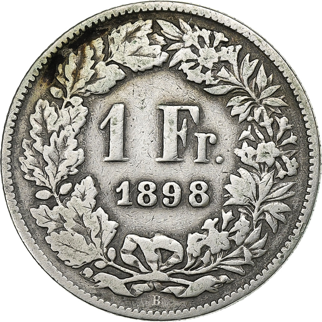 Switzerland, Franc, 1898, Bern, Silver, VF(20-25), KM:24