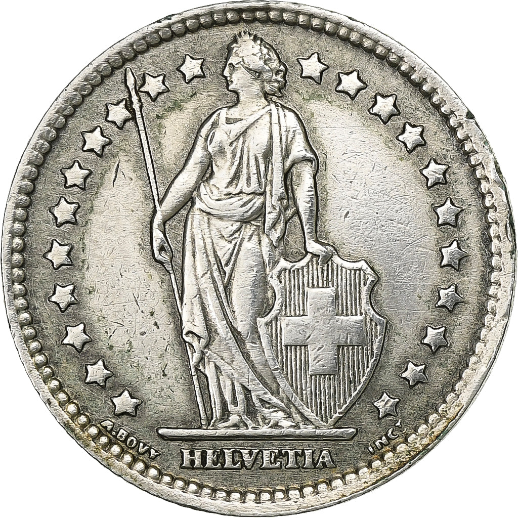 Switzerland, Franc, 1944, Bern, Silver, AU(50-53), KM:24