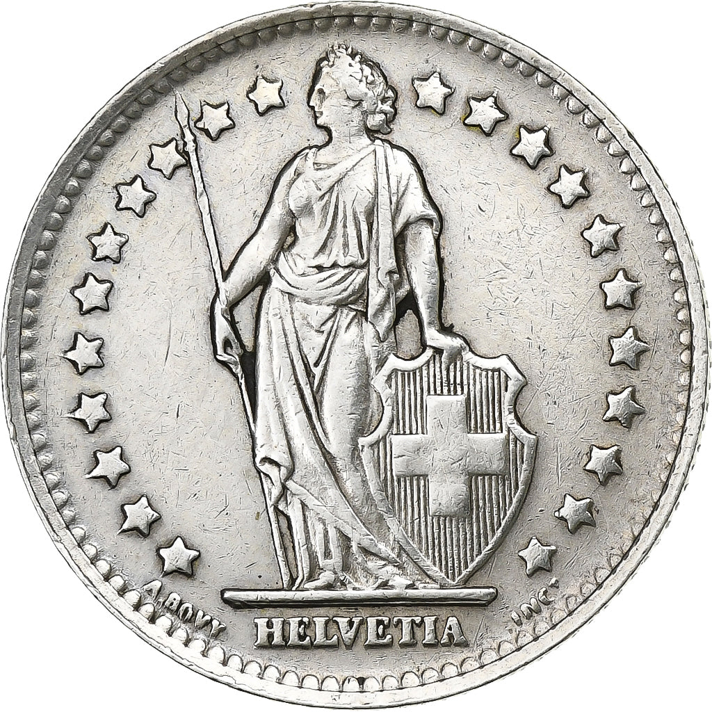Switzerland, Franc, 1945, Bern, Silver, AU(50-53), KM:24