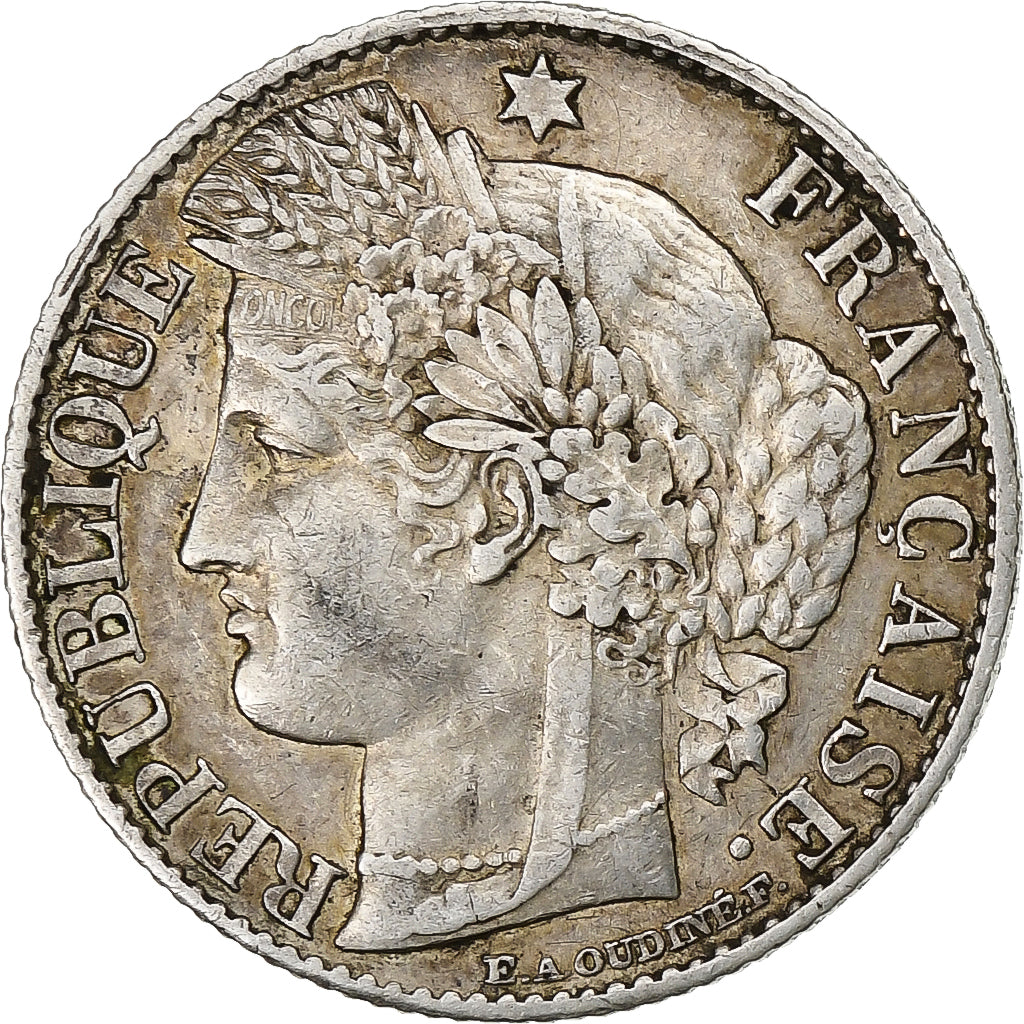 France, 50 Centimes, Cérès, 1881, Paris, Argent, TTB+, Gadoury:419a, KM:834.1