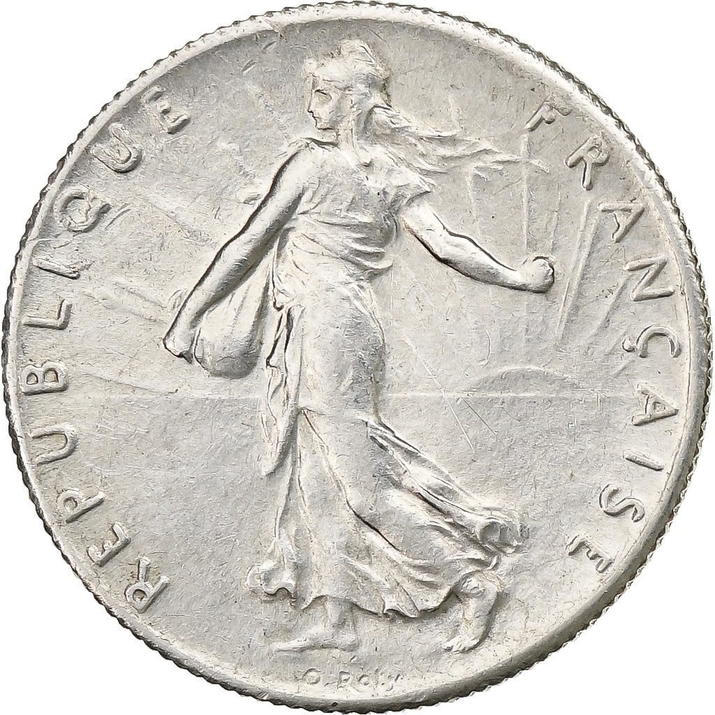 France, 50 Centimes, Semeuse, 1917, Paris, Silver, AU(55-58), Gadoury:420