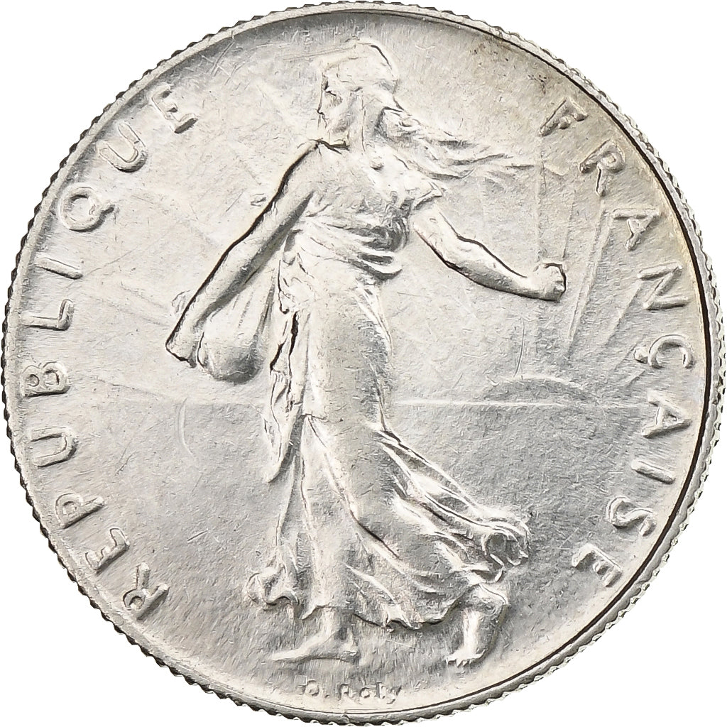 France, 50 Centimes, Semeuse, 1910, Paris, Silver, MS(60-62), Gadoury:420