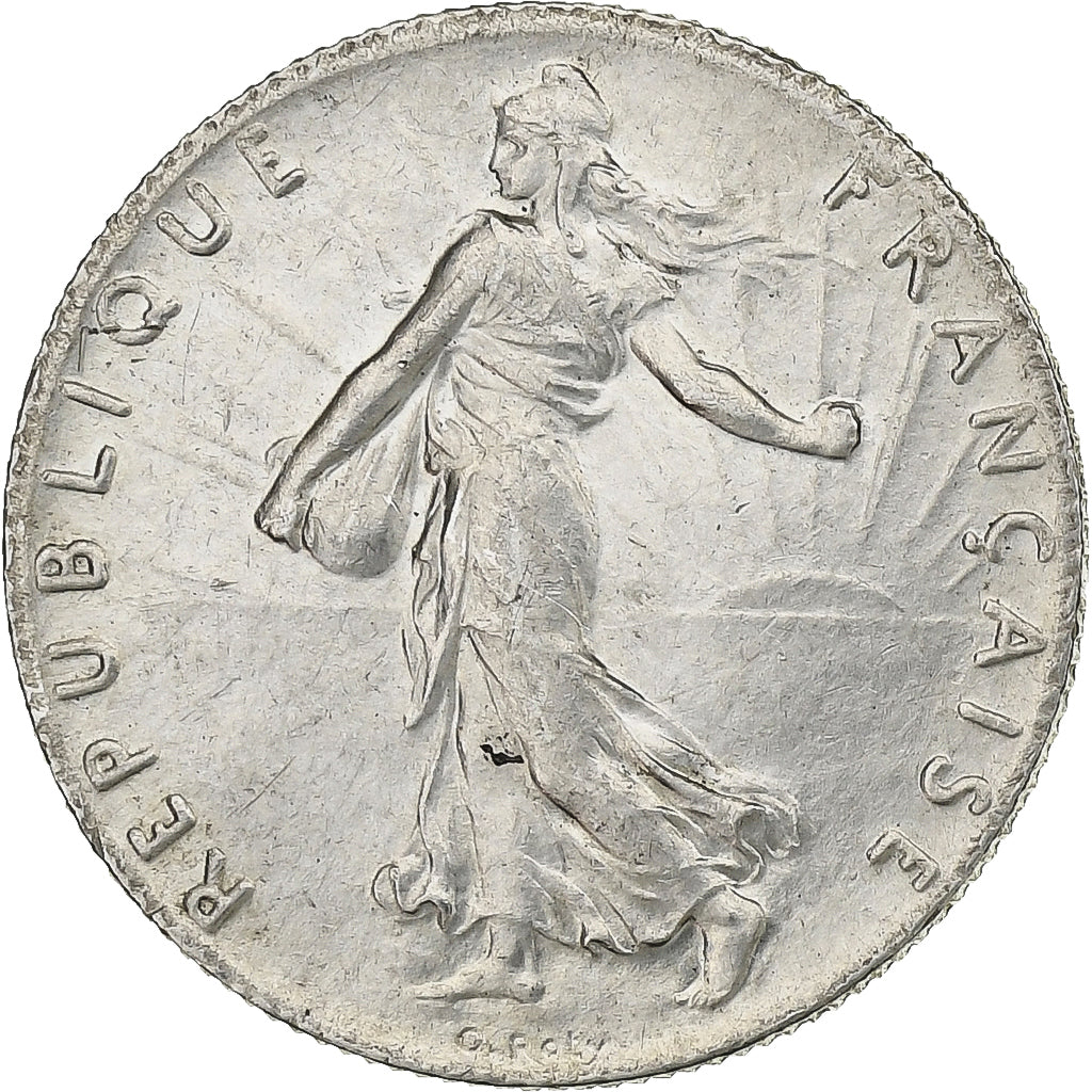 France, 50 Centimes, Semeuse, 1920, Paris, Silver, MS(60-62), Gadoury:420