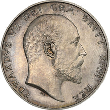 Gran Bretaña, Edward VII, 1/2 Crown, 1902, Plata, EBC+, KM:802