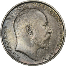 Gran Bretaña, Edward VII, Shilling, 1902, Plata, EBC+, KM:800