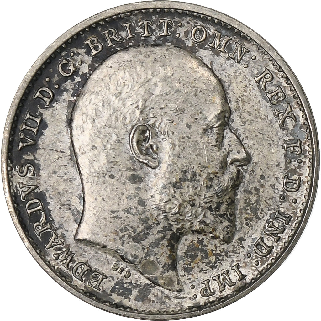Grã-Bretanha, Edward VII, 3 Pence, 1902, Prata, MS(60-62), KM:797.1
