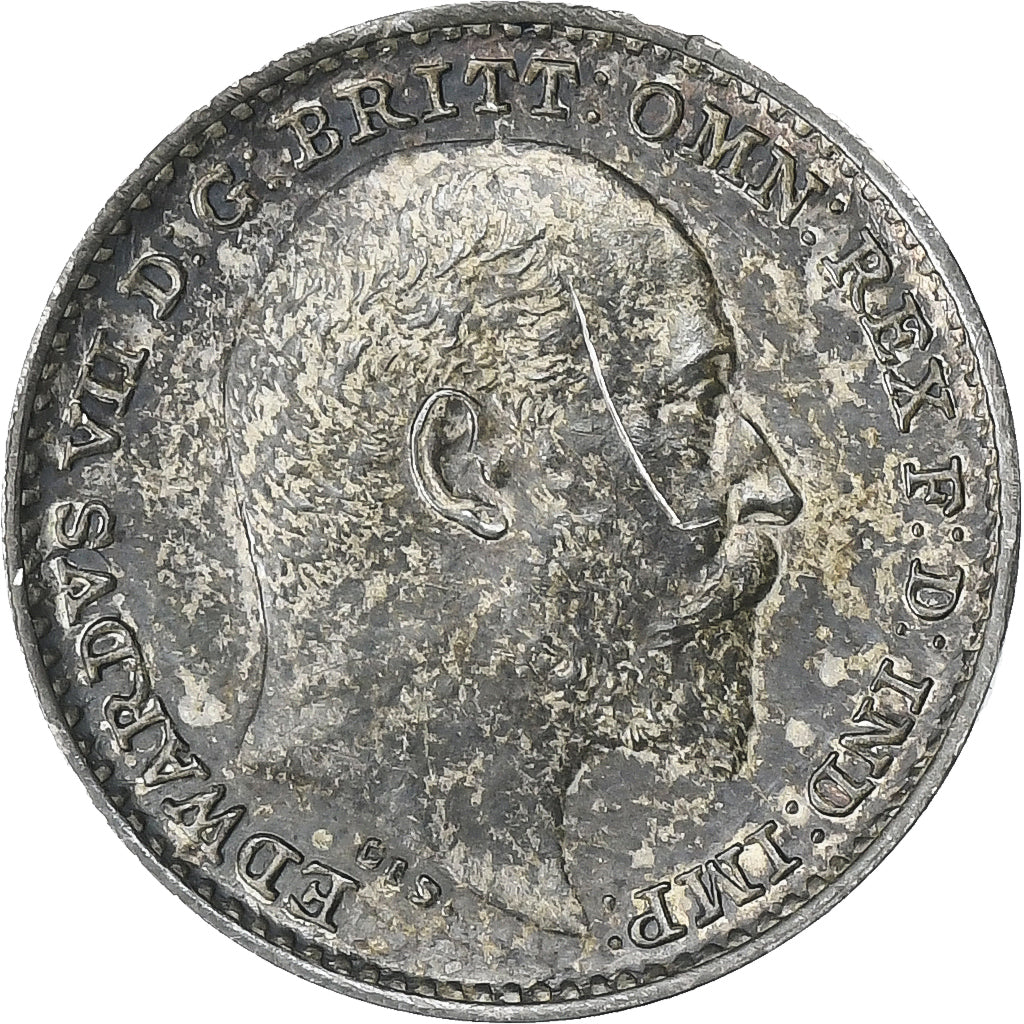 Grã-Bretanha, Edward VII, Penny, 1902, Prata, MS(60-62), KM:795