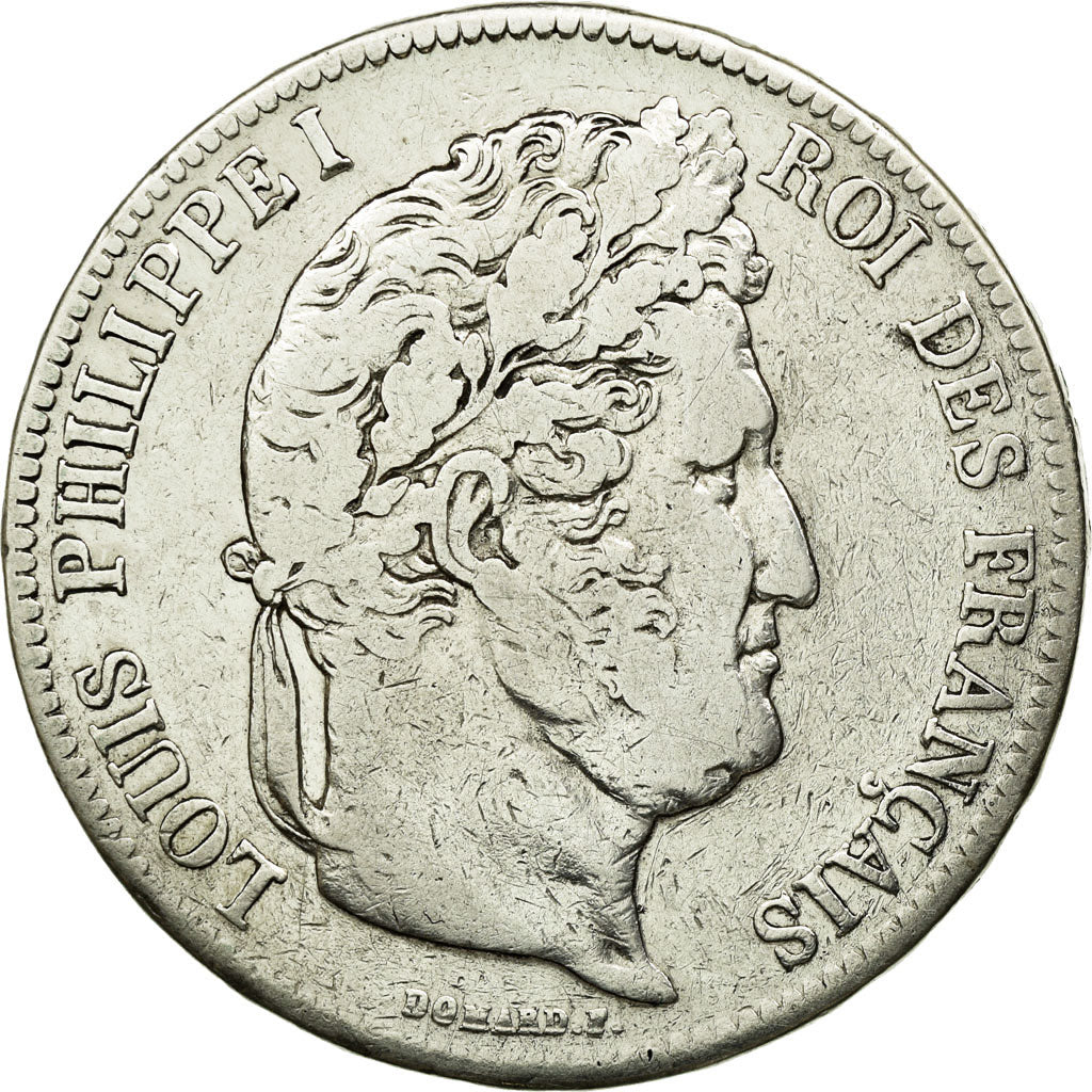Coin, France, Louis-Philippe, 5 Francs, 1834, Lille, VF(30-35), Silver