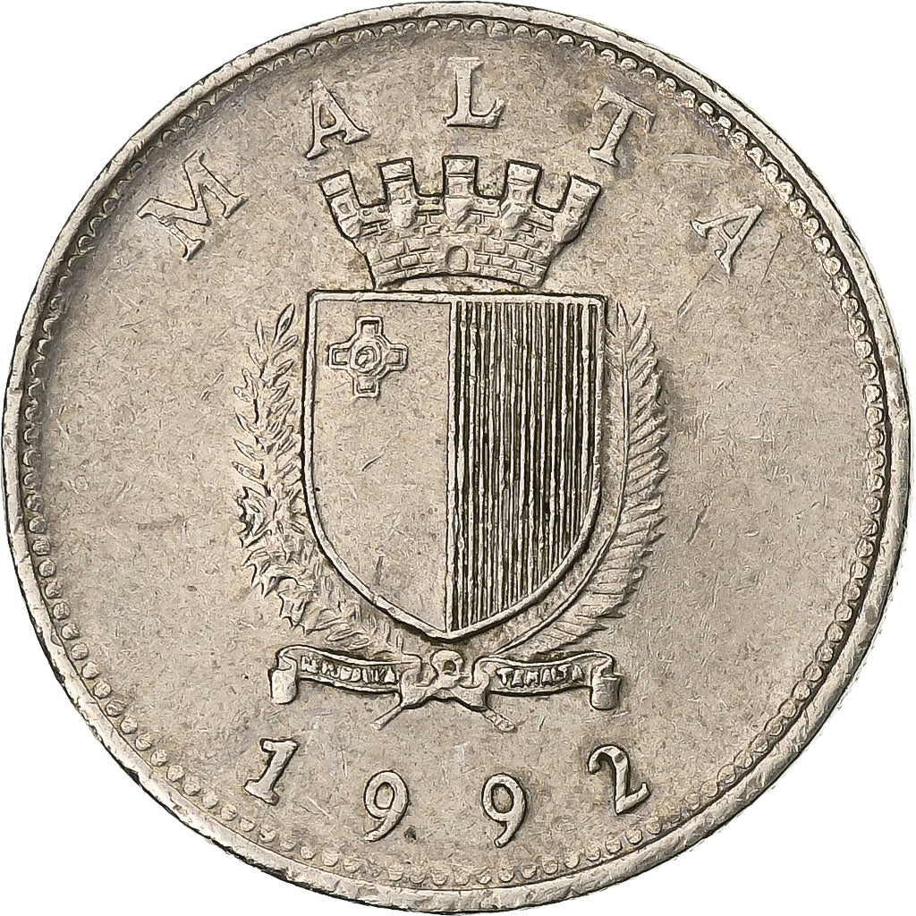 Malta, 10 Cents, 1992, Copper-nickel, EF(40-45), KM:96