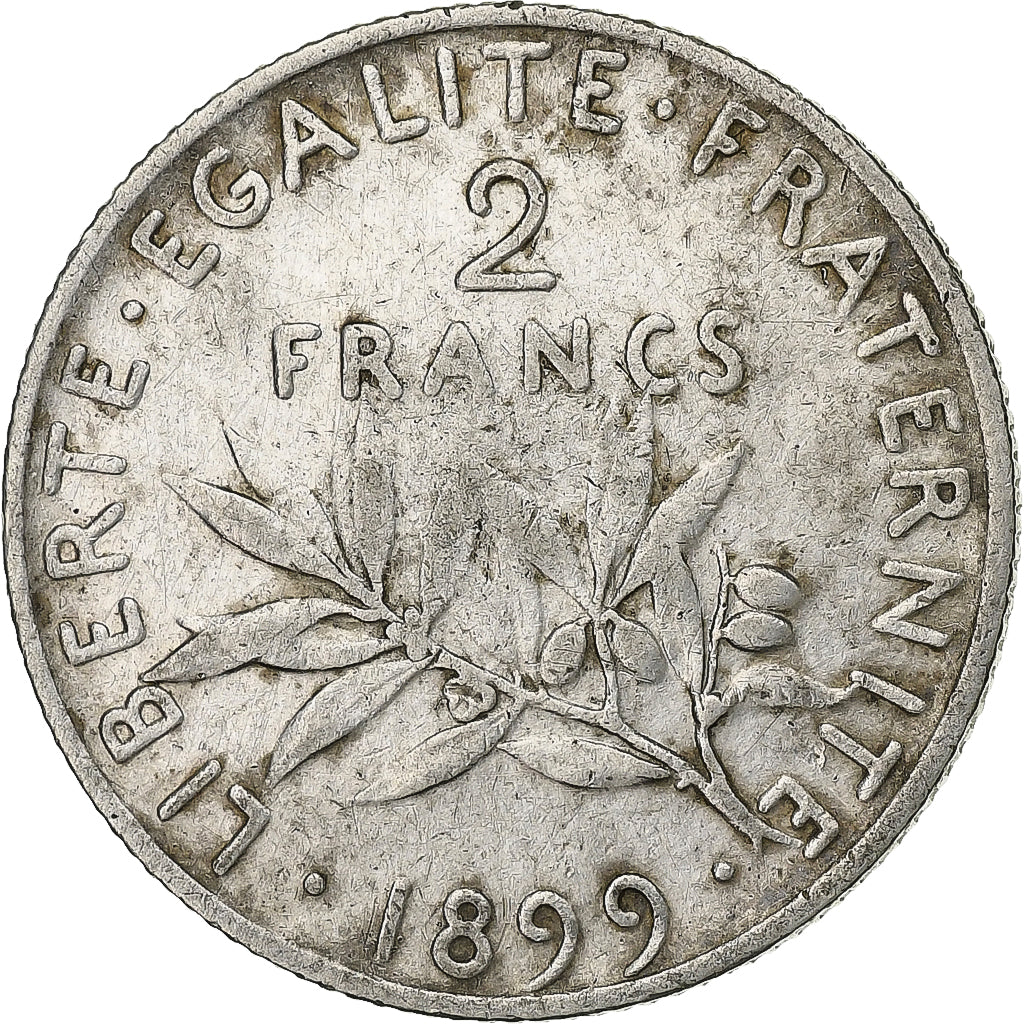Frankreich, 2 Francs, Semeuse, 1899, Paris, Silber, S+, Gadoury:532, KM:845.1
