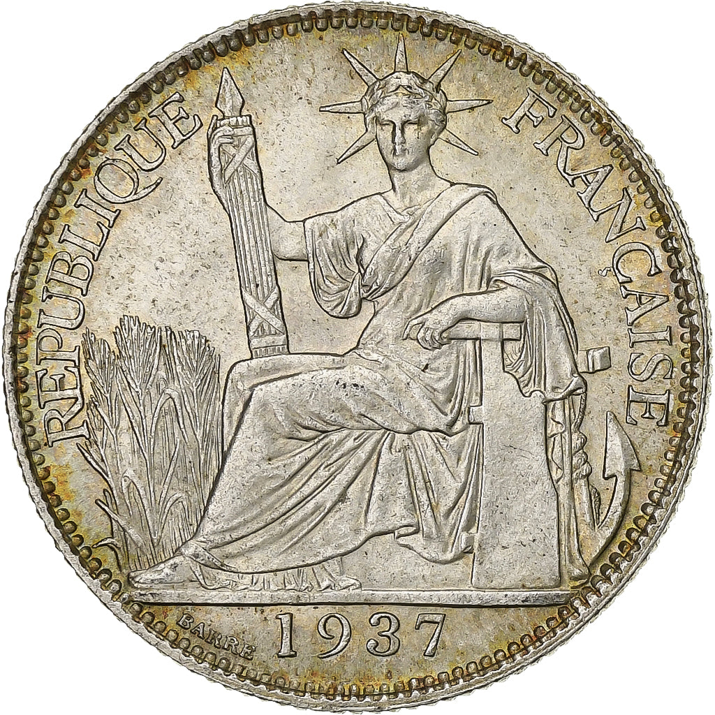 Indochine française, 20 Cents, 1937, Paris, Argent, SUP, Lecompte:236, KM:17.2