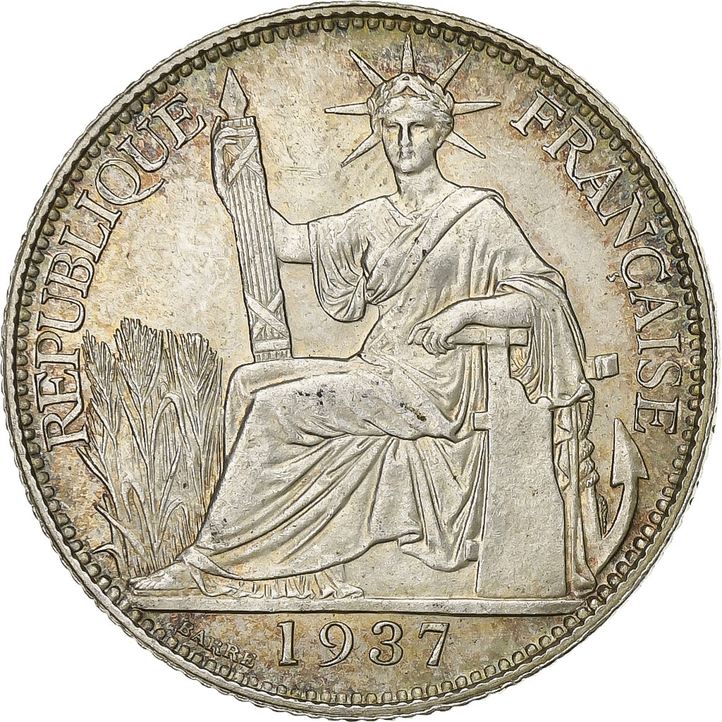 Indocia Francese, 20 Cents, 1937, Paris, Argento, SPL-, Lecompte:236, KM:17.2