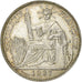 Francuskie Indochiny, 20 Cents, 1937, Paris, Srebro, AU(55-58), Lecompte:236