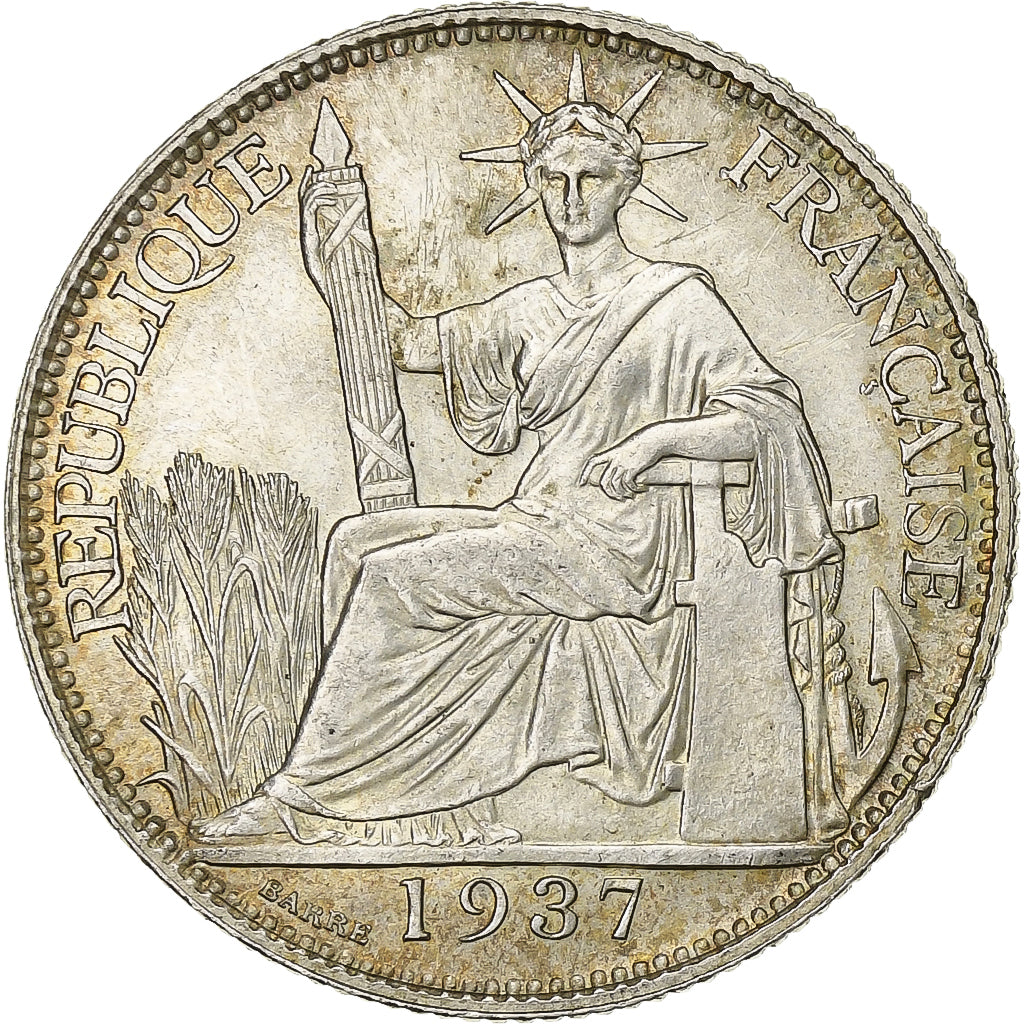 Indocia Francese, 20 Cents, 1937, Paris, Argento, SPL-, Lecompte:236, KM:17.2