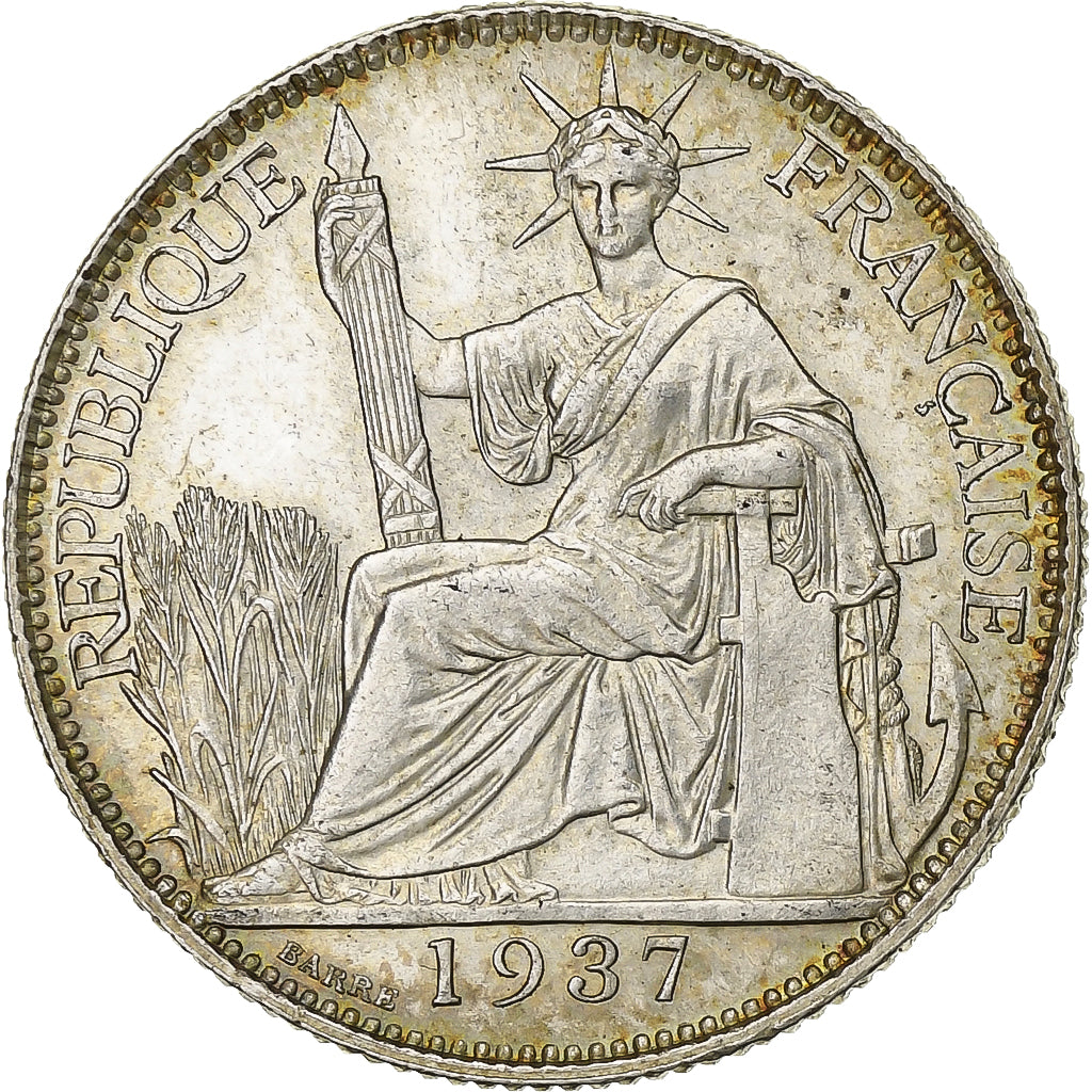 Indochine française, 20 Cents, 1937, Paris, Argent, SUP, Lecompte:236, KM:17.2
