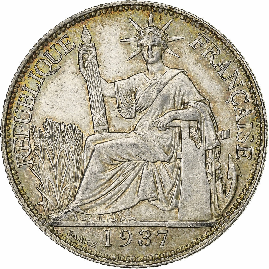 Indochine française, 20 Cents, 1937, Paris, Argent, SUP, Lecompte:236, KM:17.2