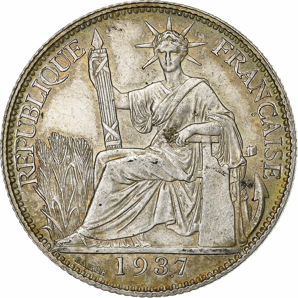 Indochine française, 20 Cents, 1937, Paris, Argent, SUP, Lecompte:236, KM:17.2