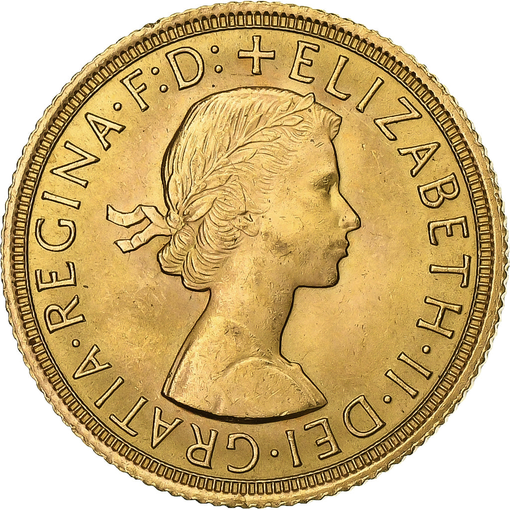 Grande-Bretagne, Elizabeth II, Souverain, 1963, Or, SUP, KM:908