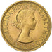 Gran Bretaña, Elizabeth II, Sovereign, 1958, Oro, EBC, KM:908