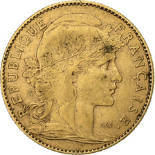 France, 10 Francs, Marianne, 1899, Paris, Gold, VF(30-35), Gadoury:1017, KM:846