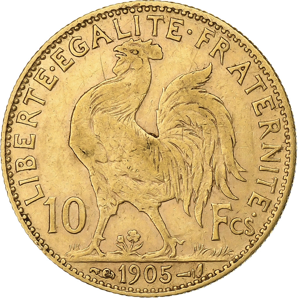 Francia, 10 Francs, Marianne, 1905, Paris, Oro, MBC, Gadoury:1017, KM:846
