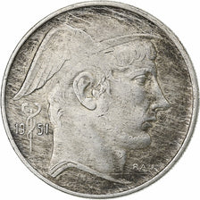Belgium, 20 Francs, 20 Frank, 1951, Silver, VF(30-35), KM:141.1