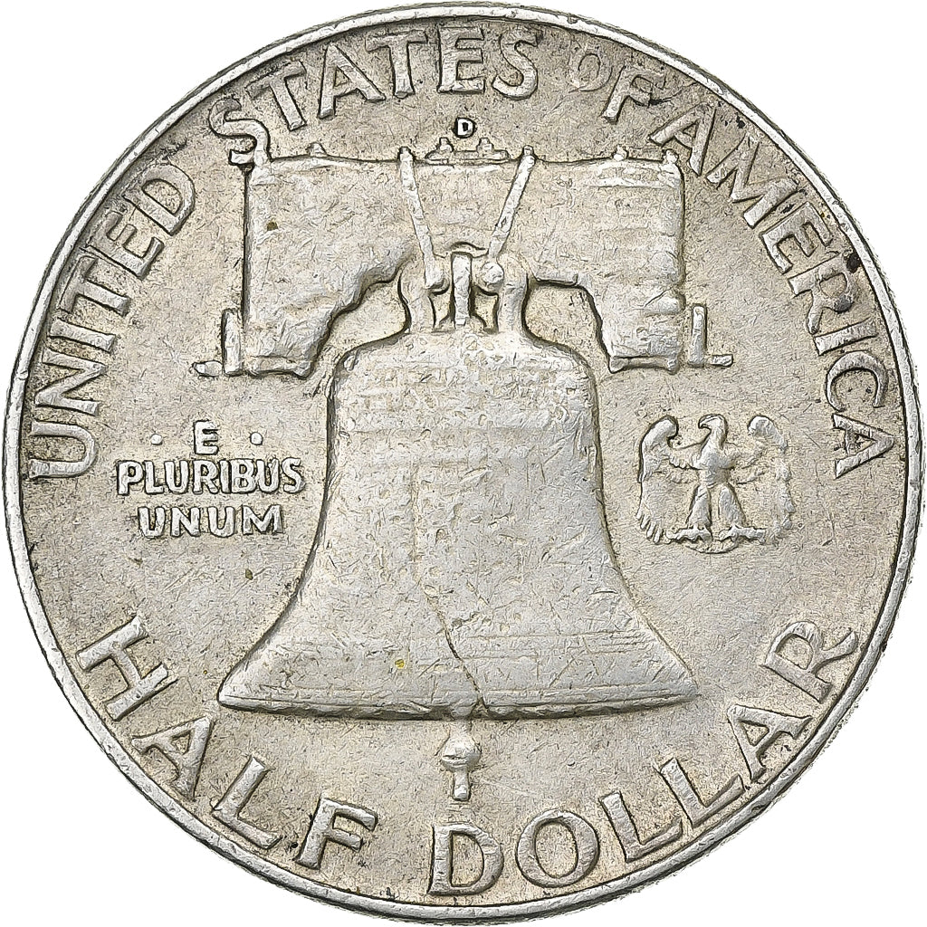 United States, Half Dollar, Franklin, 1963, U.S. Mint, Silver, EF(40-45), KM:199