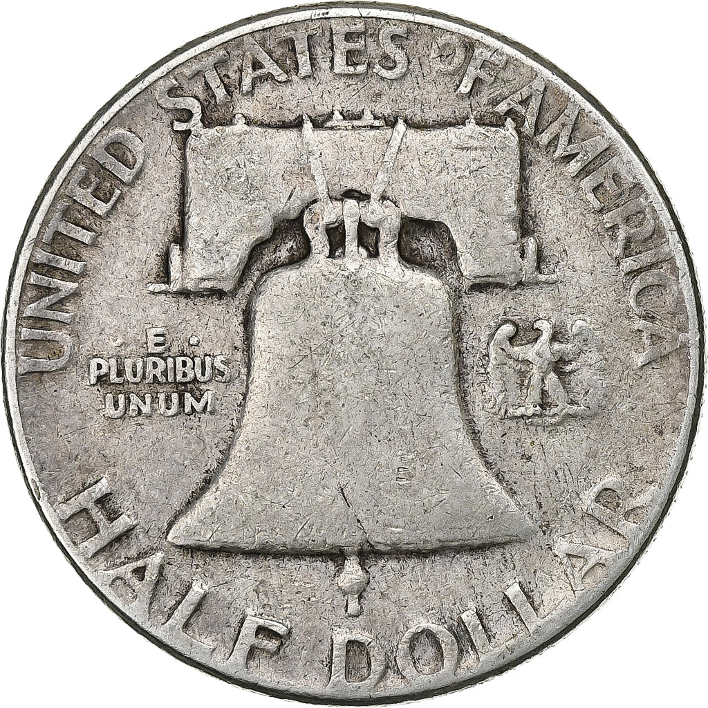 United States, Half Dollar, Franklin, 1952, U.S. Mint, Silver, EF(40-45), KM:199