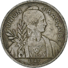 French Indo-China, Piastre, 1947, Paris, Kupfer-Nickel, SS, Lecompte:320